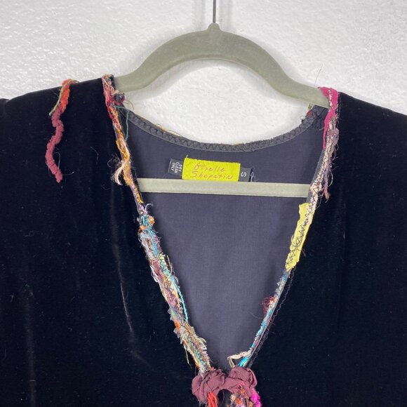 Giselle Shepatin Womens Velvet Art to Wear Rosettes Lagenlook Eclectic Vest Sz S - Picture 4 of 14